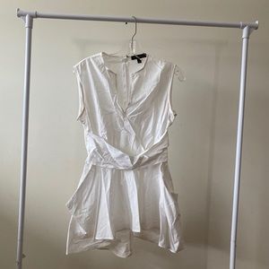 Gorg White Belted Banana Republic Blouse 2